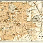 Darmstadt city map, 1908