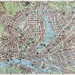 Hamburg city map, 1909