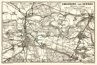 Dessau and environs map, 1911
