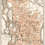 Halle (Saale) city map, 1911