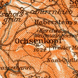 Map of the Fichtel Mountains (Fichtelgebirge), 1909