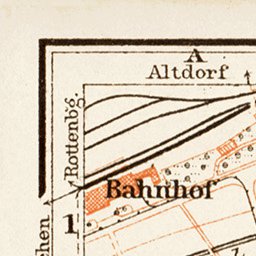 Landshut city map, 1909