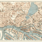 Hamburg and Altona city map, 1906