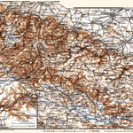 Lower and Upper Harz Mountains map, 1887