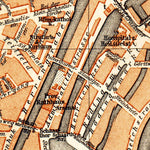 Hamburg city map, 1887