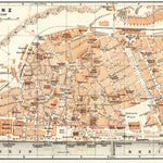 Mainz city map, 1905