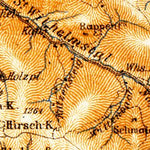 Schwarzwald (the Black Forest). Höll Valley and Feldberg district map, 1905