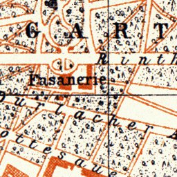 Karlsruhe city map, 1905