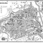 Lüneburg city map, 1887