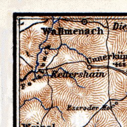 Map of the Course of the Rhine from Mainz to Lorch, 1887