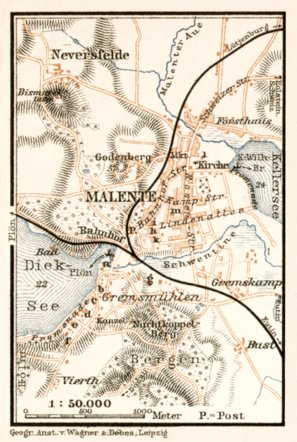 Malente town plan, 1911