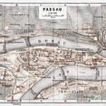Passau city map, 1910