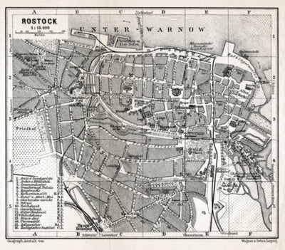 Rostock city map, 1911