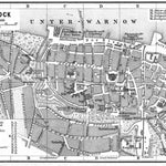 Rostock city map, 1887