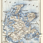 Rügen Island map, 1887