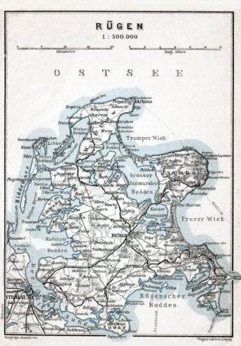 Rügen island map, 1911