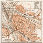 Mannheim city map, 1909