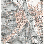 Meissen (Meißen) city map, 1911