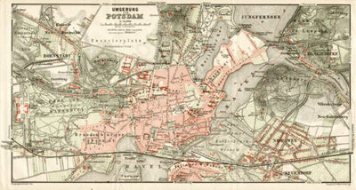 Potsdam and environs map, 1906