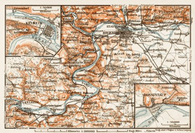 Map of the environs of Regensburg, 1909