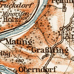 Map of the environs of Regensburg, 1909