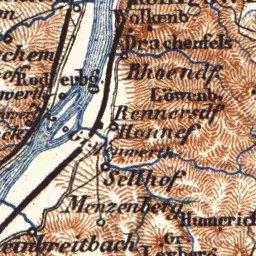 Map of the Course of the Rhine from Coblenz to Bonn, 1887