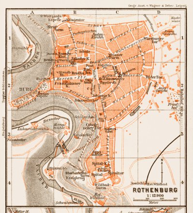 Rothenburg town plan, 1909