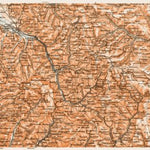 Schwarzwald (the Black Forest). The Renchtal region map, 1909