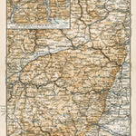 Rhenish Palatinate. Vosges (Wasgenwald) - Haardt, Wörth - Schlachtfeld districts map, 1905