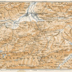 Partenkirchen, Garmisch and their south environs map, 1906