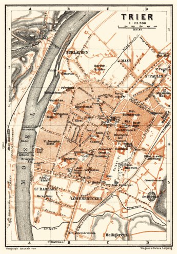 Trier city map, 1905