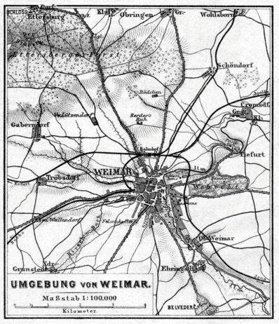 Weimar environs map, 1887