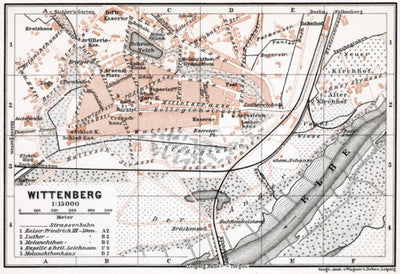 Wittenberg city map, 1911