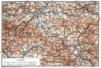 Zittau Mountains (Žitavské hory) map, 1911