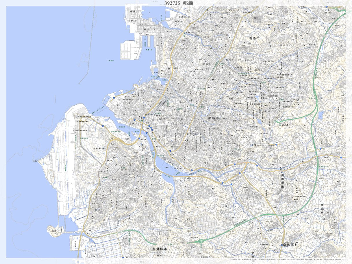 392725 那覇（なは Naha）, 地形図 Map by Pacific Spatial Solutions 