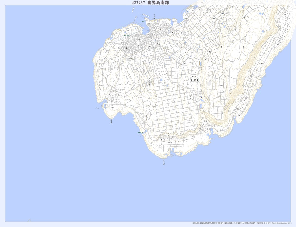 422937 喜界島南部（きかいしまなんぶ Kikaishimanambu）, 地形図 Map