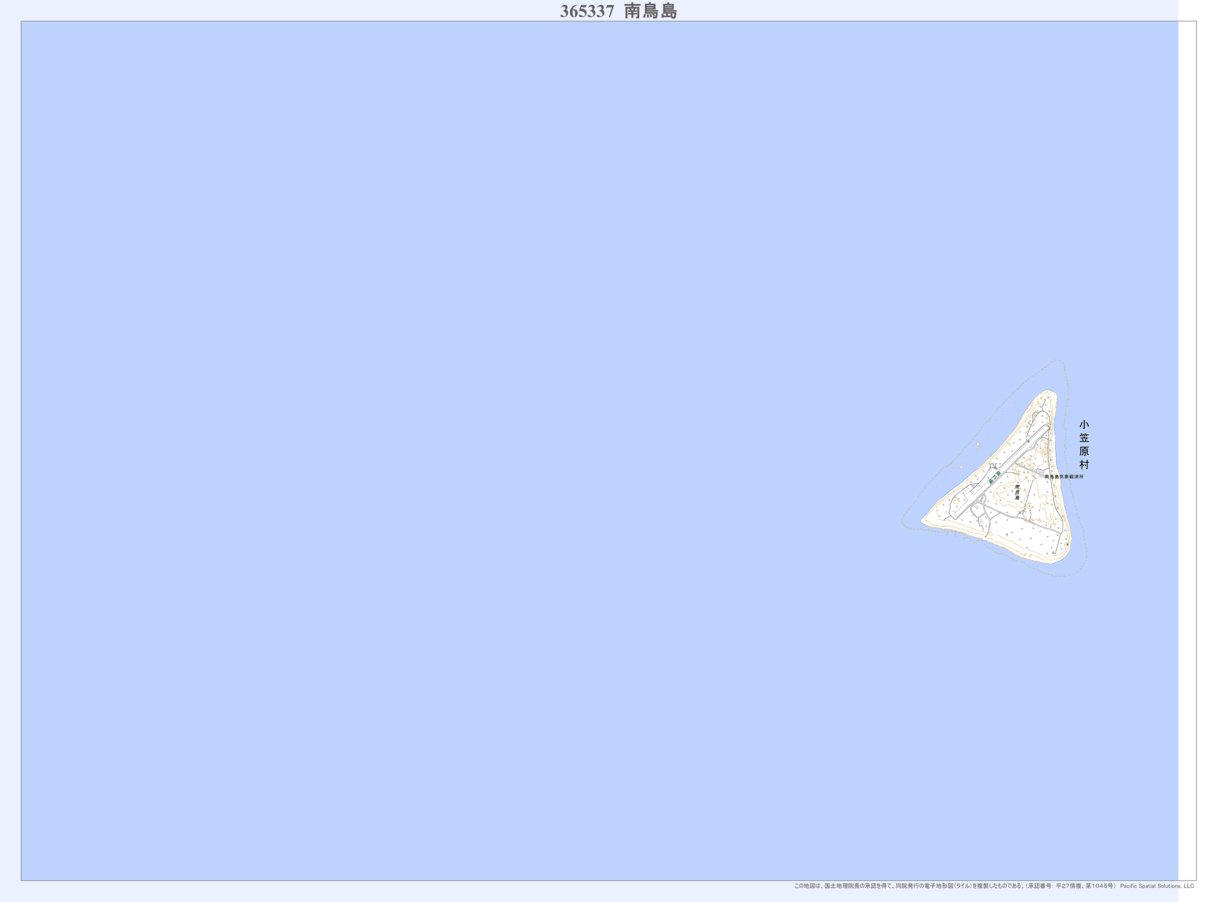 365337 南鳥島（みなみとりしま Minamitorishima）, 地形図 Map by