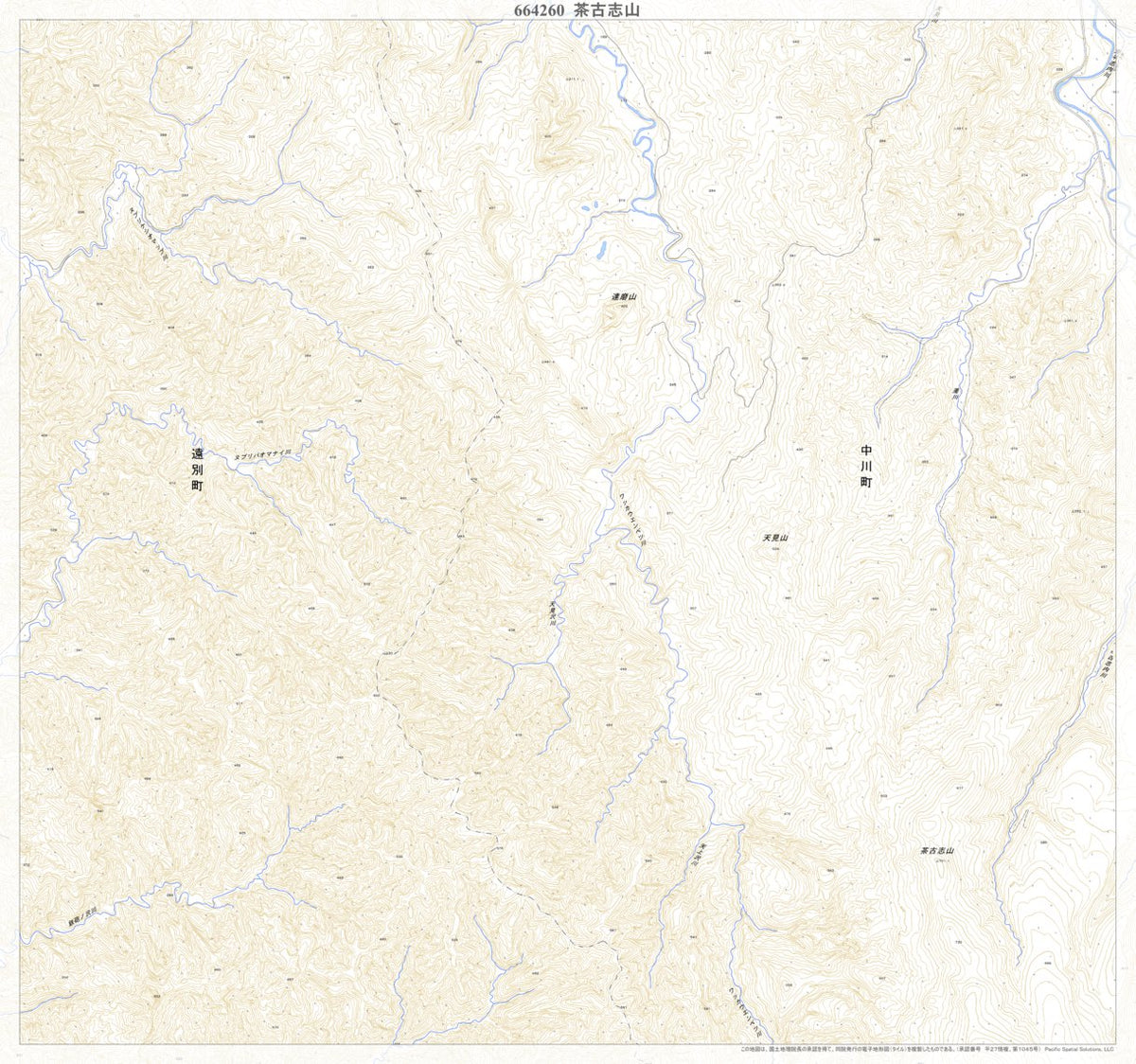 664260 茶古志山（ちゃこしやま Chakoshiyama） 地形図 Map by Pacific Spatial Solutions