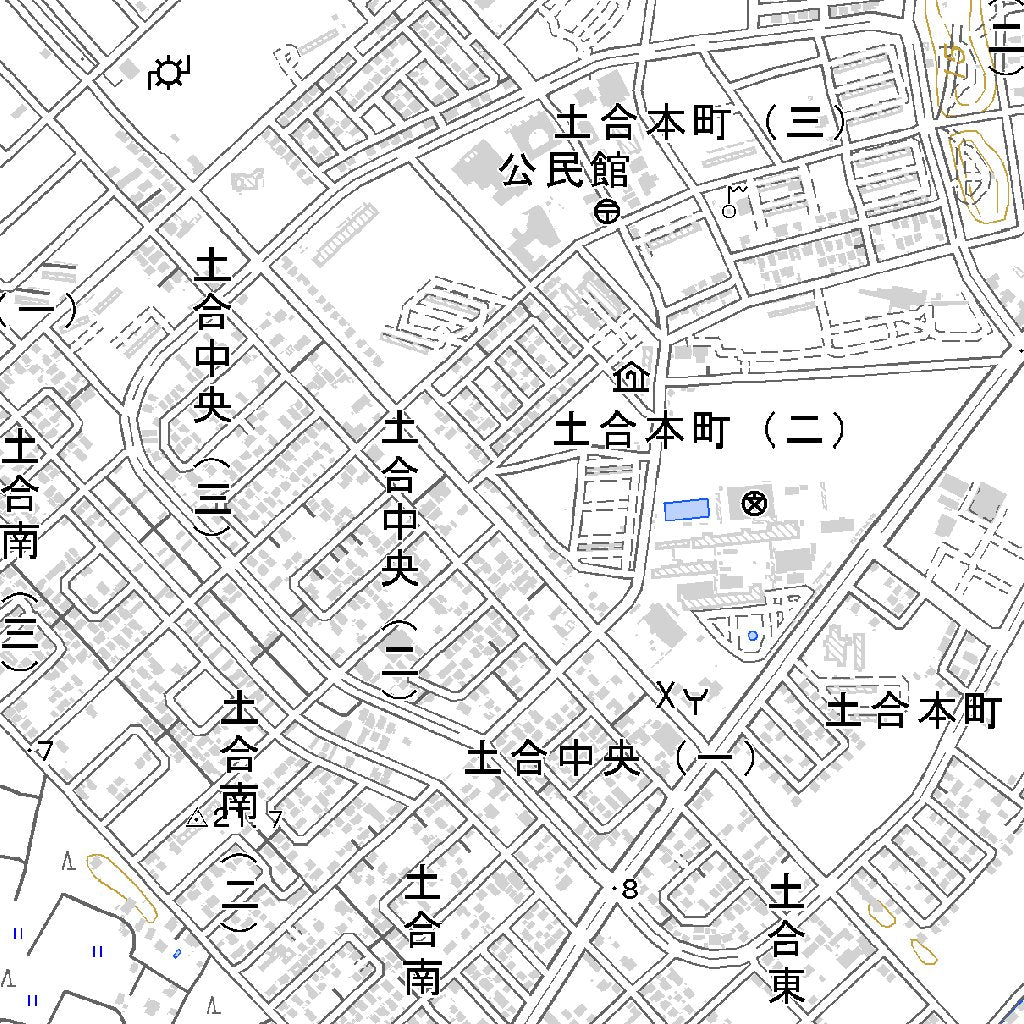 534056 鹿島矢田部（かしまやたべ Kashimayatabe）, 地形図 Map by