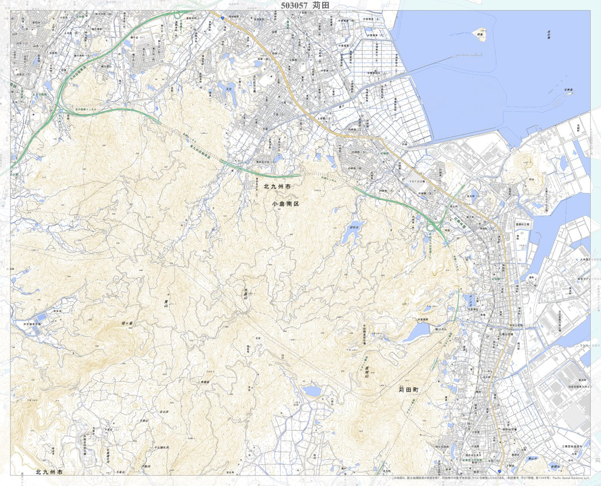 503057 苅田（かんだ Kanda）, 地形図 Map by Pacific Spatial