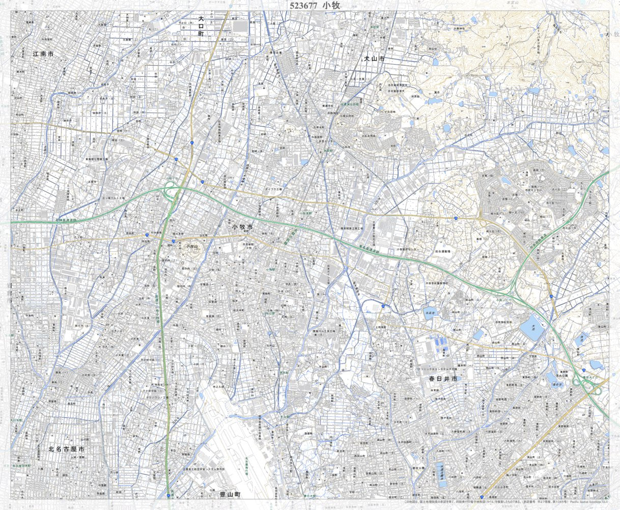 523677 小牧 （こまき Komaki）, 地形図 Map by Pacific Spatial 