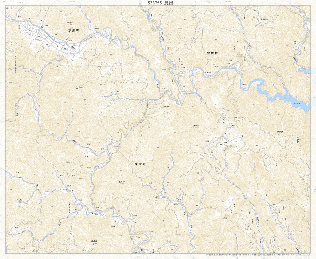 523755 見出 （みだし Midashi）, 地形図 Map by Pacific Spatial
