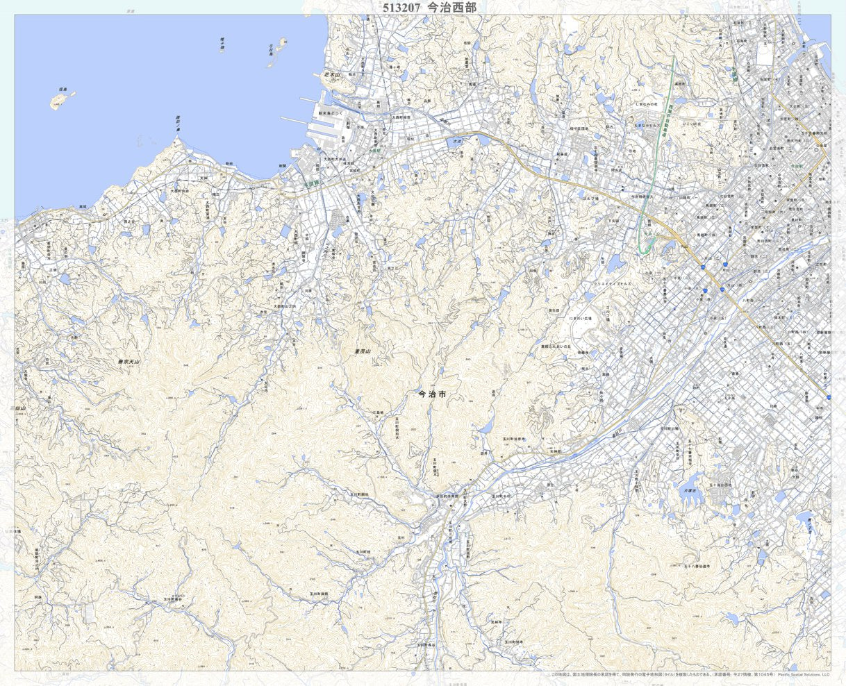 513207 今治西部 （いまばりせいぶ Imabariseibu）, 地形図 Map by 