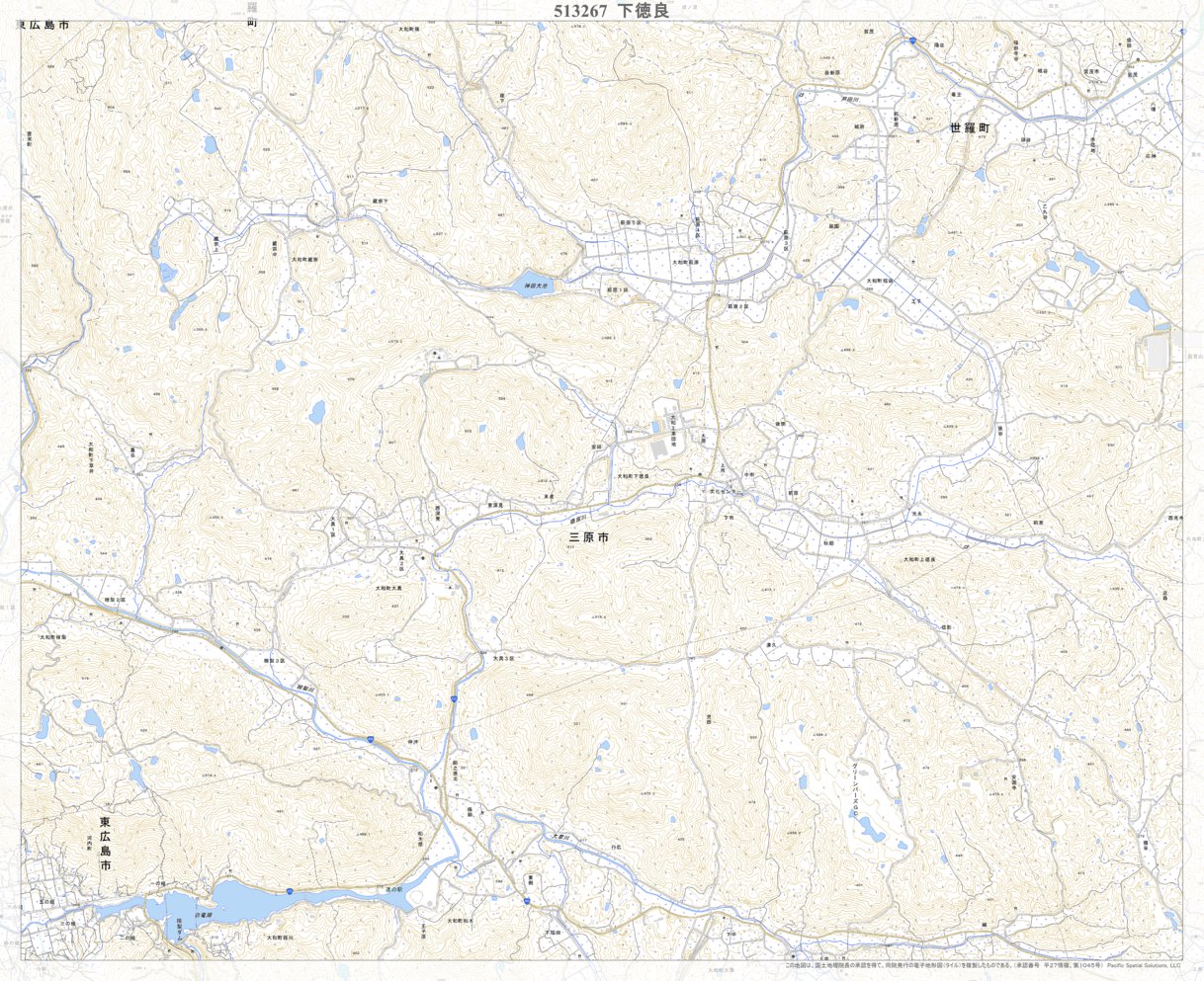 513267 下徳良 （しもとくら Shimotokura）, 地形図 Map by Pacific