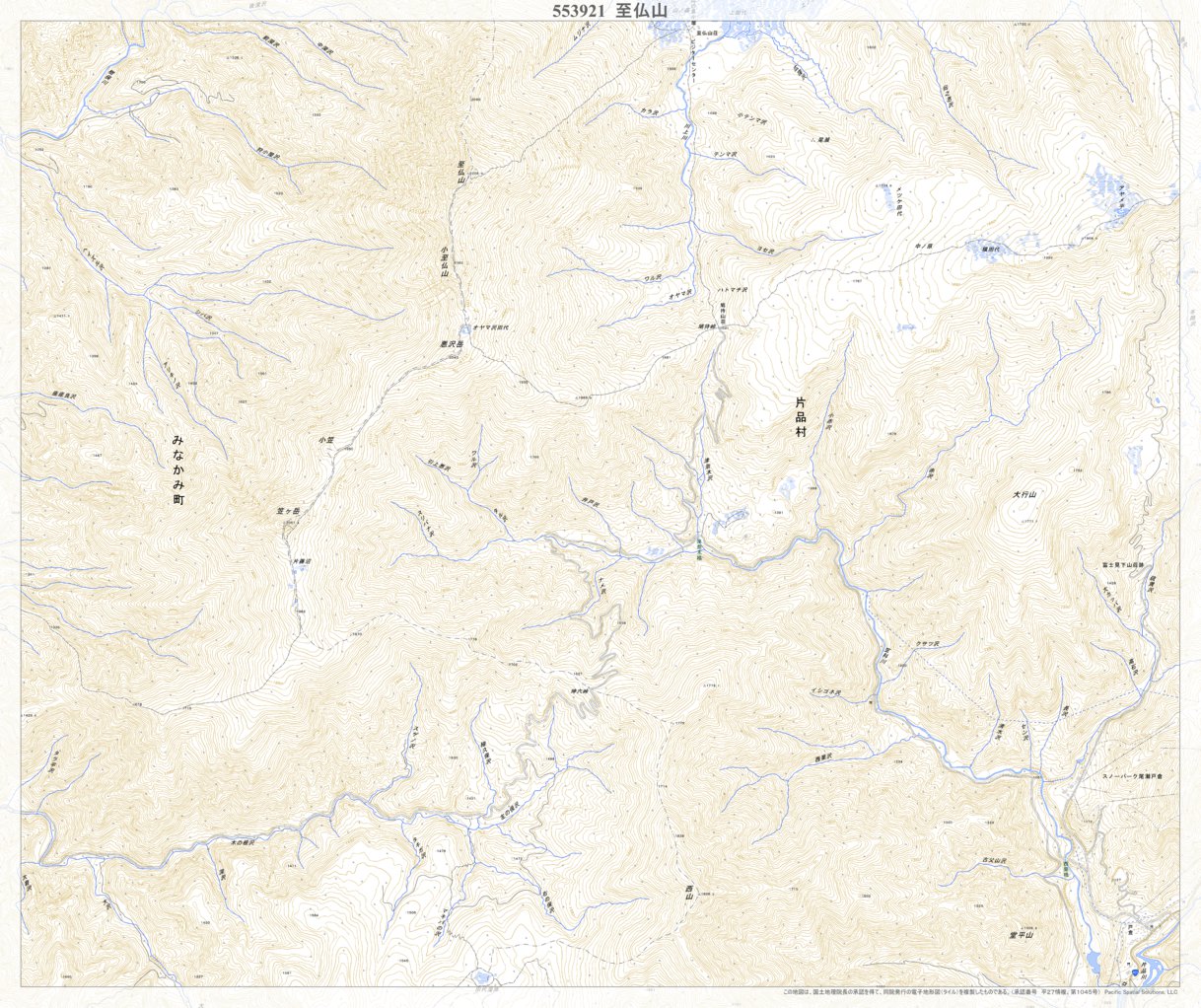 553921 至仏山 （しぶつさん Shibutsusan）, 地形図 Map by Pacific 