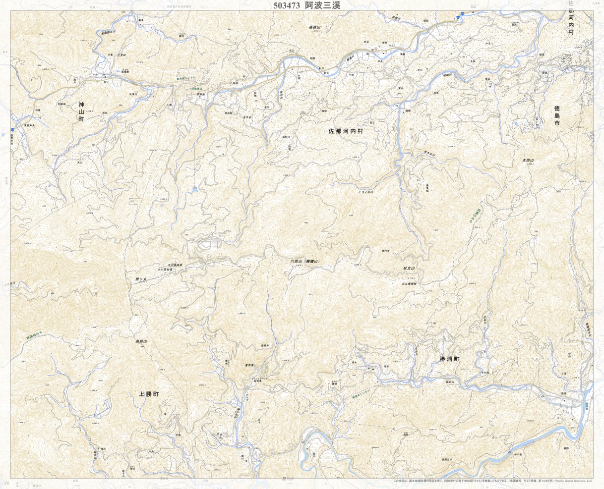 503473 阿波三溪 （あわみたに Awamitani）, 地形図 Map by Pacific