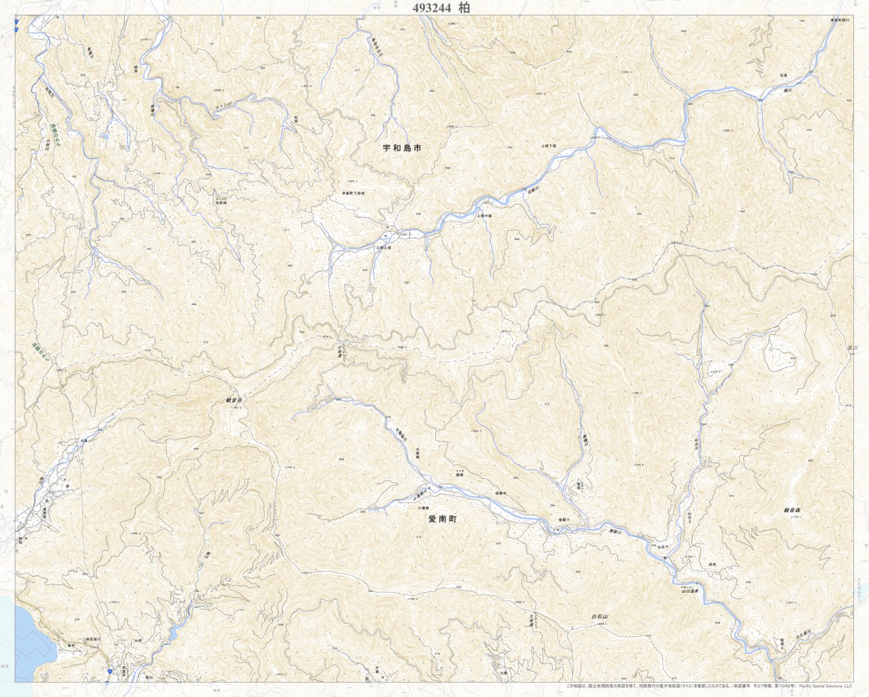 493244 柏 （かしわ Kashiwa）, 地形図 Map by Pacific Spatial
