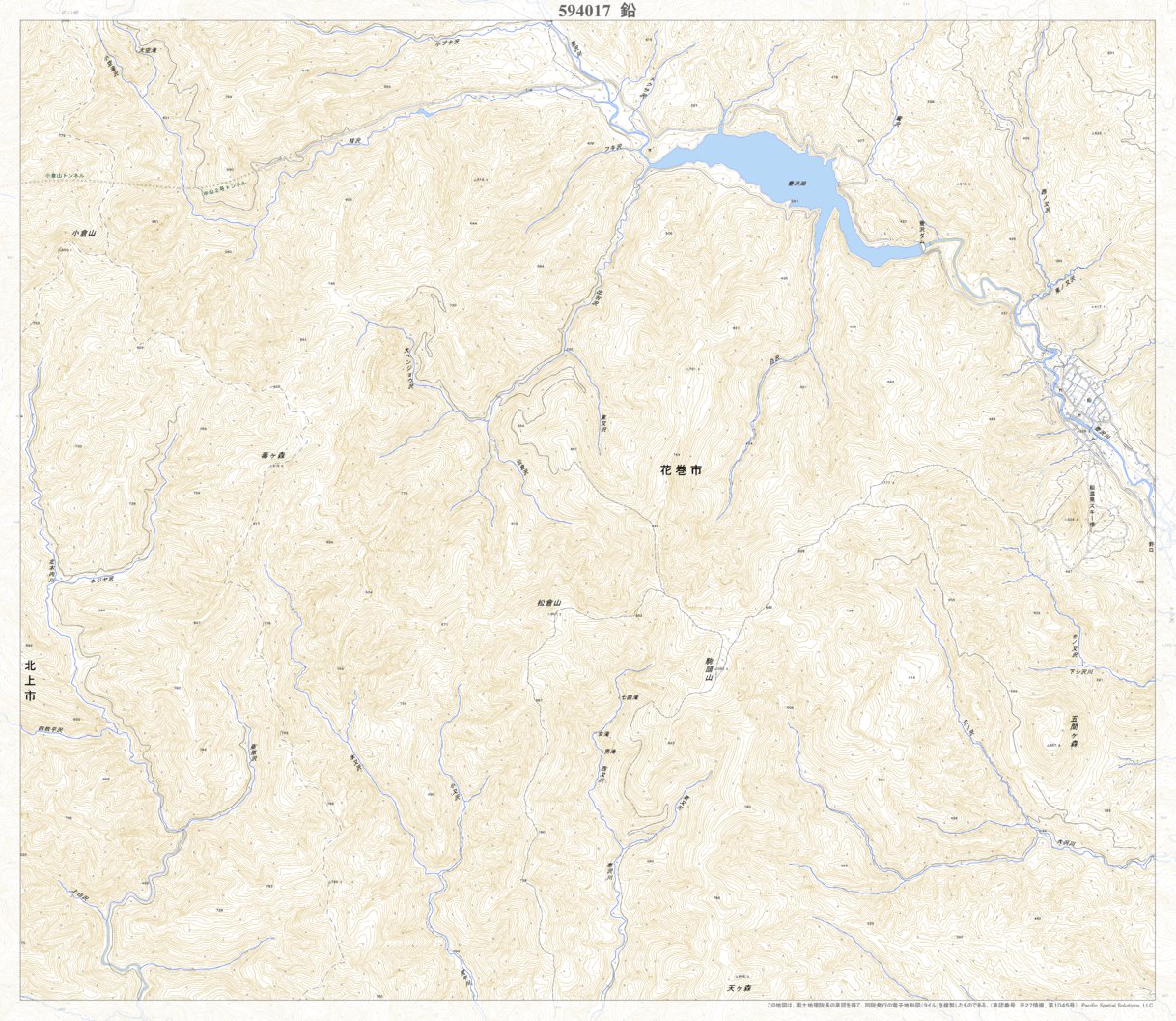 594017 鉛 （なまり Namari）, 地形図 Map by Pacific Spatial