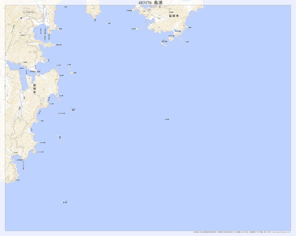 483176 島浦 （しまうら Shimaura）, 地形図 Map by Pacific Spatial