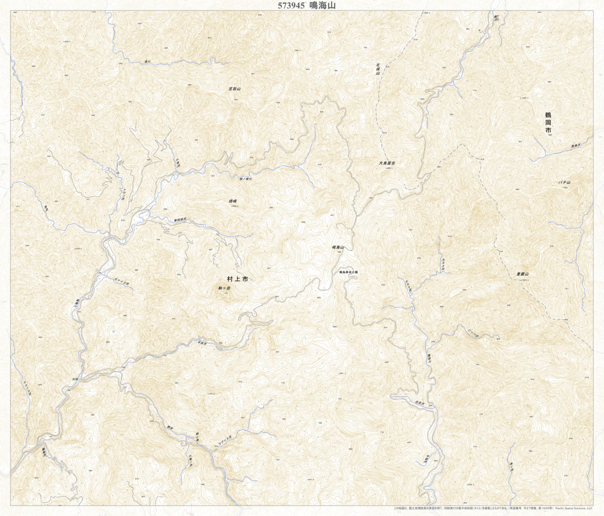 573945 鳴海山 （なるみやま Narumiyama）, 地形図 Map by Pacific
